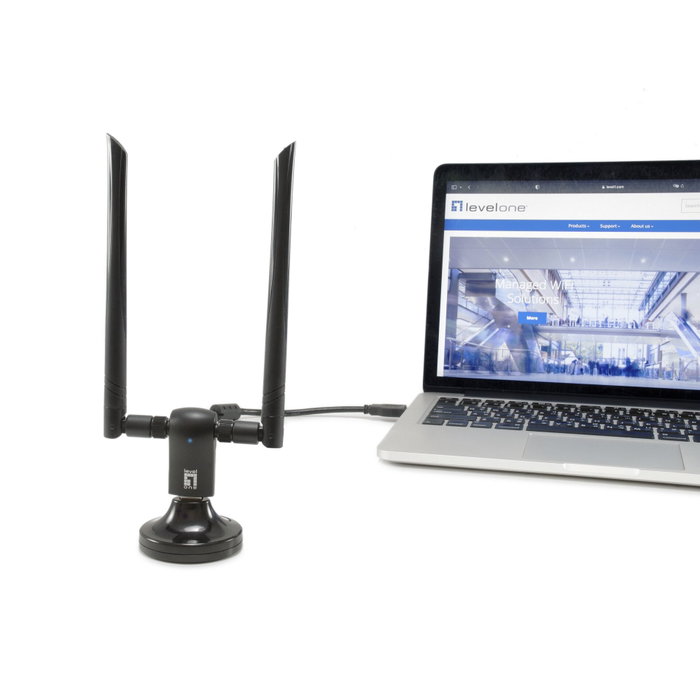 LevelOne WUA-1810E Adaptateur WiFi USB 3.0 Double Bande AC1200 LevelOne WUA-1810E Adaptateur WiFi USB 3.0 Double Bande AC1200