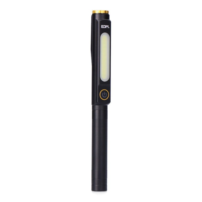 Edm Lampe de travail LED rechargeable 5W/8W COB 6500K 200-500lm IP44 batterie lithium USB-C
