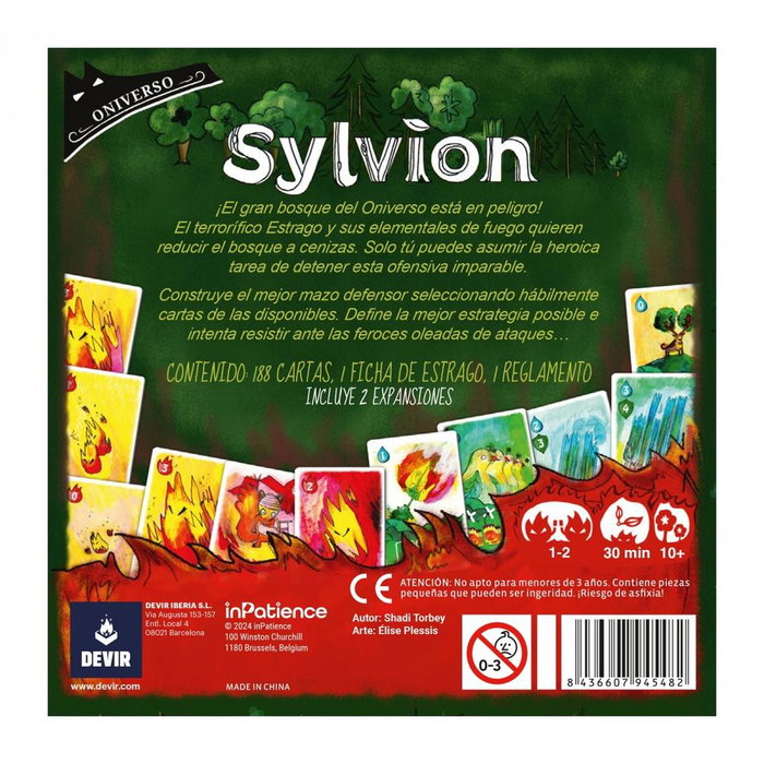 Devir Jeu de Cartes Sylvion - Tower Defense Coopératif - 1 à 2 Joueurs - Version Espagnole - À partir de 10 Ans - 30 Min