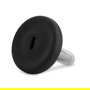 Herrajes Alk - Pie nivelador antideslizante Tini M8 Ø30 pour ajustement de meubles - Acier et plastique avec finition zinc noir