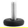 Herrajes Alk - Pie nivelador antideslizante Tini M8 Ø30 pour ajustement de meubles - Acier et plastique avec finition zinc noir