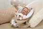 Muñecas Arias - Muñeca Elegance Babyto marron avec manta (peluche lestée) 35 cm, corps souple, langue du produit espagnol