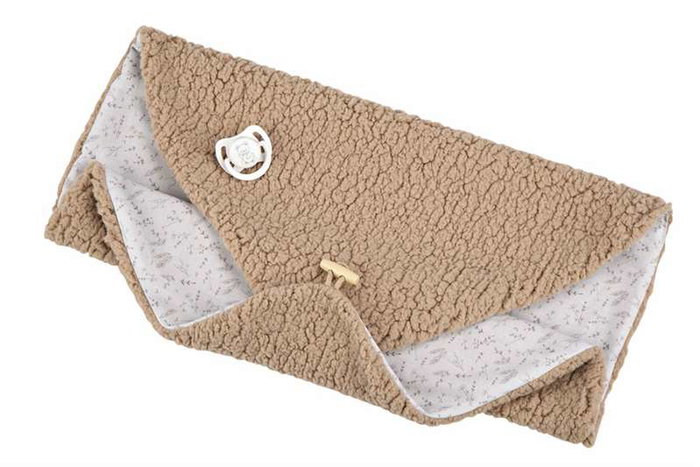 Muñecas Arias - Muñeca Elegance Babyto marron avec manta (peluche lestée) 35 cm, corps souple, langue du produit espagnol