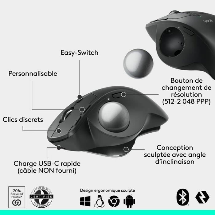 Logitech MX Ergo S Trackball Graphite Logitech MX Ergo S Trackball Graphite