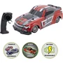 Exost Flash Racer ASST 2.4Ghz - Voiture télécommandée 1:18 à LED, 15 km/h, portée 25 m, rechargeable USB, pour enfant dès 5 ans