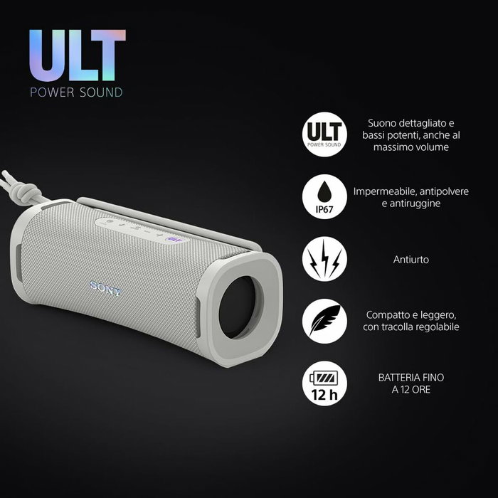 Haut-parleurs bluetooth portables Sony SRSULT10W Blanc