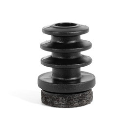 HERRAJES ALK Contera ronde avec feutre, diamètre 18mm, noir et marron