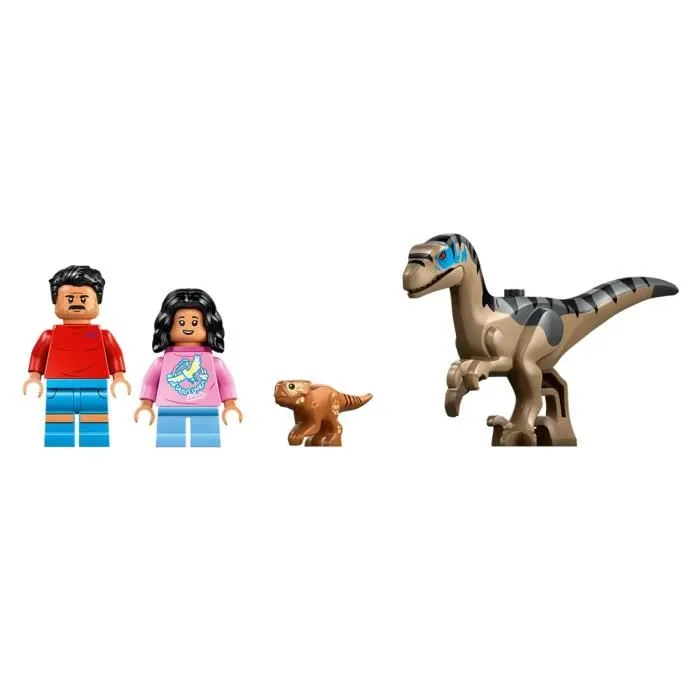 LEGO 76972 Jeu de Construction Jurassic World - Véhicule 4x4 et Vélociraptor - 285 Pièces avec Minifigurines et Application - À partir de 6 ans
