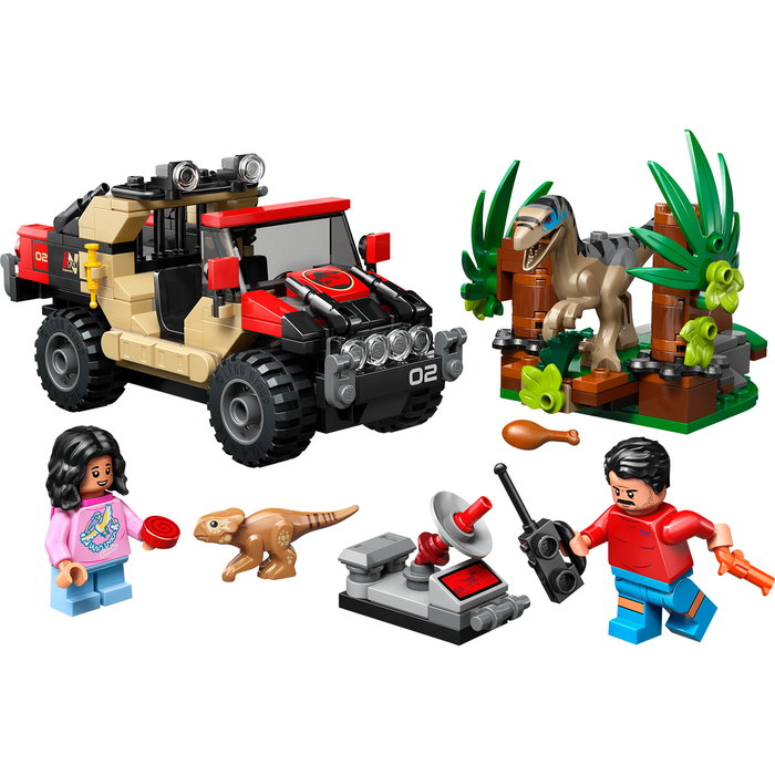 LEGO Jurassic World Véhicule Tout-Terrain et Vélociraptor au Guet (76972) de 285 pièces LEGO Jurassic World Véhicule Tout-Terrain et Vélociraptor au Guet (76972) de 285 pièces