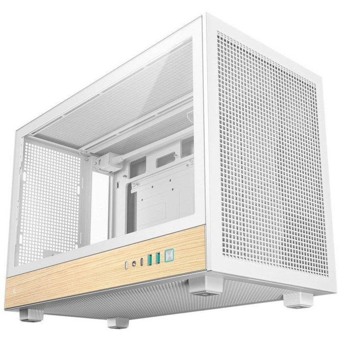 DeepCool CH260 WOOD WH Boîtier Micro-ATX Blanc et Bois