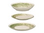 Vessia Service de table 12 pièces Vert patiné Céramique 27x15x27 cm (Set de 2)
