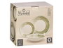Vessia Service de table 12 pièces Vert patiné Céramique 27x15x27 cm (Set de 2)