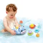 VTech Théo - Jouet de Bain Hippopotame Nageur avec Lumière, Sons et Accessoires pour Enfants de 1 à 5 Ans