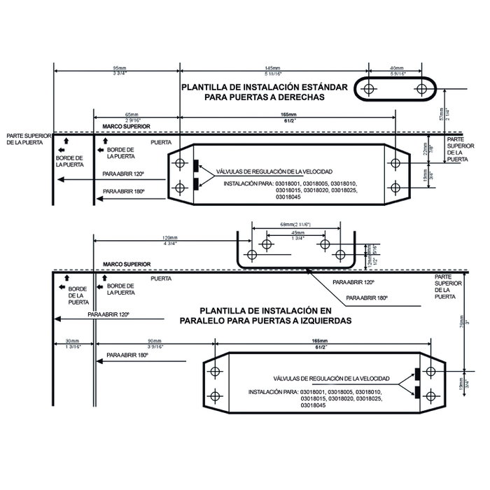 WOLFPACK LINEA PROFESIONAL Ferme-porte avec retenedor Force 2, Argent (Portes 70/90 cm.)