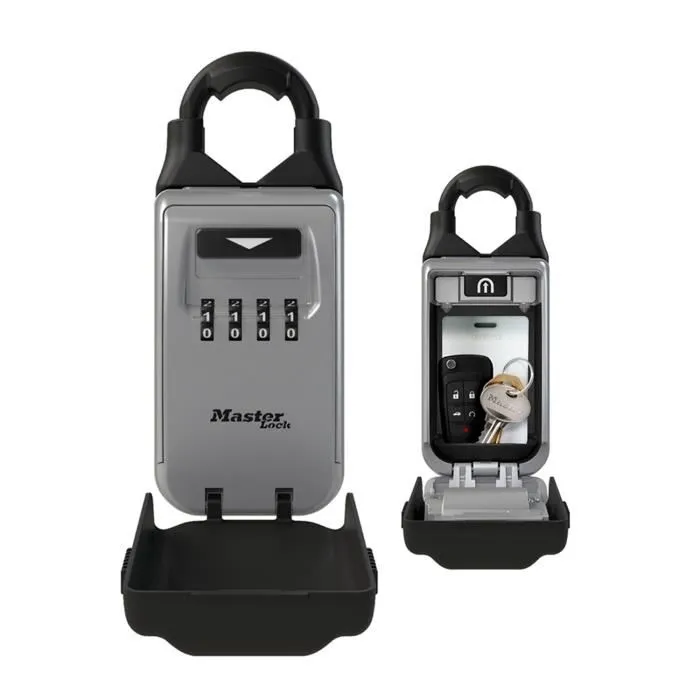 Master Lock 5420EURD - Boîte à clés de sécurité avec serrure numérique programmable 4 chiffres et anse rétractable - Format M (17.5x7.2x5.2 cm) Master Lock 5420EURD - Boîte à clés de sécurité avec serrure numérique programmable 4 chiffres et anse rétractable - Format M (17.5x7.2x5.2 cm)