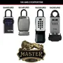 Master Lock 5420EURD - Boîte à clés de sécurité avec serrure numérique programmable 4 chiffres et anse rétractable - Format M (17.5x7.2x5.2 cm)