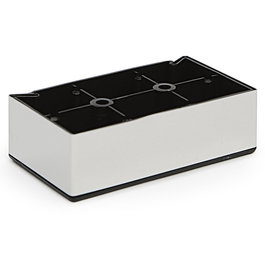 Q&Q DUKA - Patte de meuble en plastique chromé, dimensions 54 x 94 mm, hauteur 30 mm, finition chromée