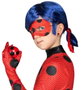 My Other Me Déguisement Miraculous Ladybug avec Combinaison, Gants, Guêtres, Masque, Perruque, Yo-Yo et Boucles d'Oreille Taille 6-8 Ans