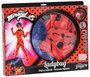 My Other Me Déguisement Miraculous Ladybug avec Combinaison, Gants, Guêtres, Masque, Perruque, Yo-Yo et Boucles d'Oreille Taille 6-8 Ans