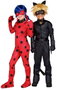 My Other Me Déguisement Miraculous Ladybug avec Combinaison, Gants, Guêtres, Masque, Perruque, Yo-Yo et Boucles d'Oreille Taille 6-8 Ans