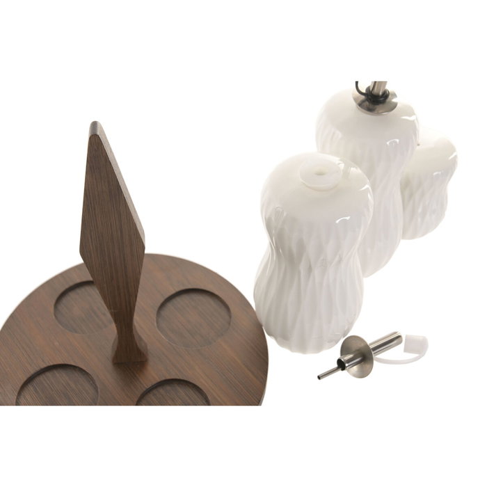 Home ESPRIT Ensemble salière et poivrier Blanc Brun foncé Bambou Porcelaine Home ESPRIT Ensemble salière et poivrier Blanc Brun foncé Bambou Porcelaine