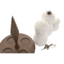 Home ESPRIT Ensemble salière et poivrier Blanc Brun foncé Bambou Porcelaine