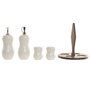 Home ESPRIT Ensemble salière et poivrier Blanc Brun foncé Bambou Porcelaine