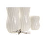 Home ESPRIT Ensemble salière et poivrier Blanc Brun foncé Bambou Porcelaine