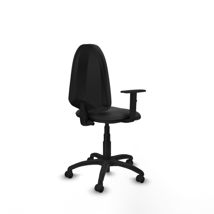 PIQUERAS Y CRESPO Chaise de bureau Aýna, Simili cuir gris foncé, Accoudoirs 1D