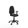 PIQUERAS Y CRESPO Chaise de bureau Aýna, Simili cuir gris foncé, Accoudoirs 1D