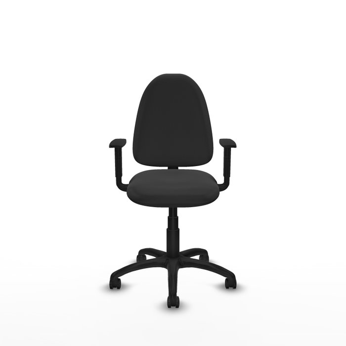 PIQUERAS Y CRESPO Chaise de bureau Aýna, Simili cuir gris foncé, Accoudoirs 1D