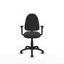 PIQUERAS Y CRESPO Chaise de bureau Aýna, Simili cuir gris foncé, Accoudoirs 1D