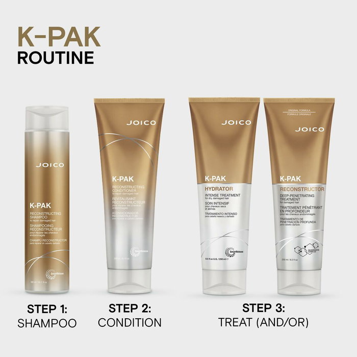 Joico K-Pak Reconstructing Conditioner 250ml - Traitement reconstructeur capillaire profond avec technologie SmartRelease et kératine - Reparateur, fortifiant, brillance