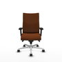 Piqueras Y Crespo Silla Albacete Marron avec mécanisme Sincro et base aluminium