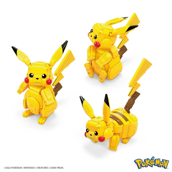 Mega Construx - Set de Construction Pokémon Pikachu Géant Articulé de 30 cm - Fvk81 - Jeu de Construction pour Enfants à partir de 8 Ans
