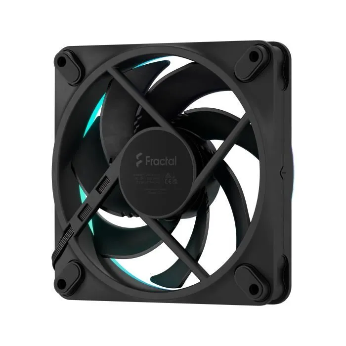 Fractal Design Momentum 12 RGB - Pack de 3 ventilateurs PC avec pales en polymère à cristaux liquides, FDB, anneau ARGB Gen 2, contrôle PWM