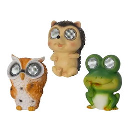 Lumineo Figurine solaire d'animal avec yeux à effet giratoire, modèles variés