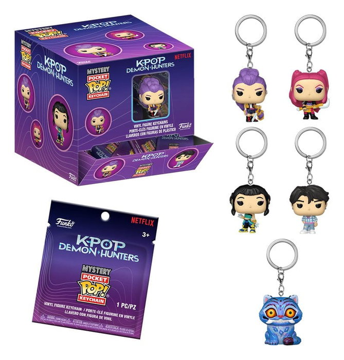 Funko KPOP Demon Hunters Porte-clés POP! Assortiment de 12 Blind Boxes