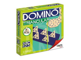 Cayro Domino Triangular 25x25x4.5 - Jeu de domino en plastique pour 2 joueurs - Âge recommandé 8 ans - Langues : espagnol, anglais, français, italien, portugais, allemand