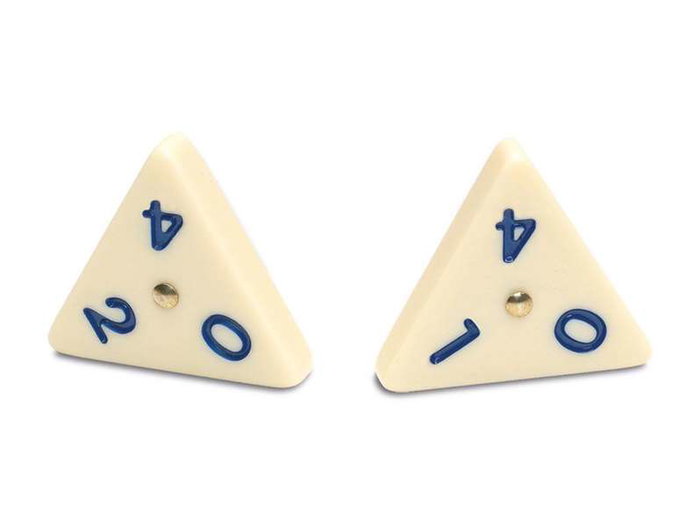 Cayro Domino Triangular 25x25x4.5 - Jeu de domino en plastique pour 2 joueurs - Âge recommandé 8 ans - Langues : espagnol, anglais, français, italien, portugais, allemand