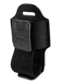 LEVYS Housse pour émetteur sans fil type bodypack en cuir noir