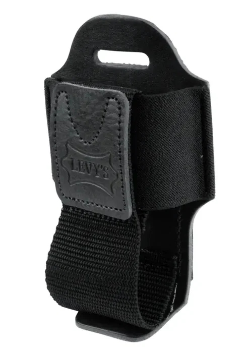 LEVYS Housse pour émetteur sans fil Bodypack en cuir noir