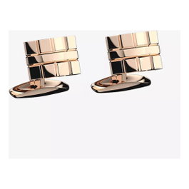 CHOPARD Boutons de manchette Ice Cube Curved or rose en acier inoxydable