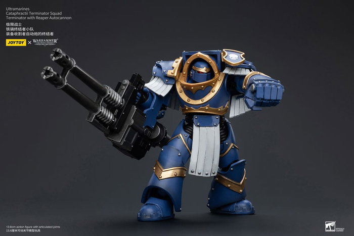 Warhammer The Horus Heresy figurine 1/18 Uitramarines Cataphractii Terminator Squad Terminator with Reaper Autocannon 14 cm