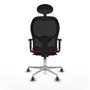 Piqueras y Crespo Chaise de Bureau avec Appui-tête 1D086G1 Rouge