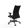 Piqueras Y Crespo Albacete Confidente - Chaise de bureau en similicuir noir avec mécanisme synchrone