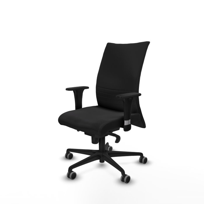 Piqueras Y Crespo Albacete Confidente - Chaise de bureau en similicuir noir avec mécanisme synchrone Piqueras Y Crespo Albacete Confidente - Chaise de bureau en similicuir noir avec mécanisme synchrone