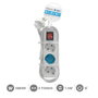 GSC Evolution Base múltiple Serie Estándar 3T avec interrupteur, 1,5M Blanco