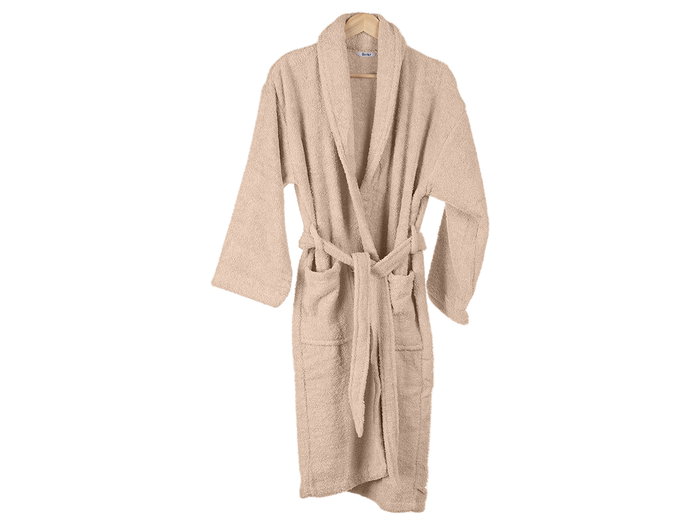 Berilo Albornoz Beige 500 g Taille L/XL 158x110 cm lavable 100% coton - 10x37.5x28 cm (Set de 6)