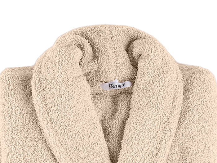 Berilo Albornoz Beige 500 g Taille L/XL 158x110 cm lavable 100% coton - 10x37.5x28 cm (Set de 6)